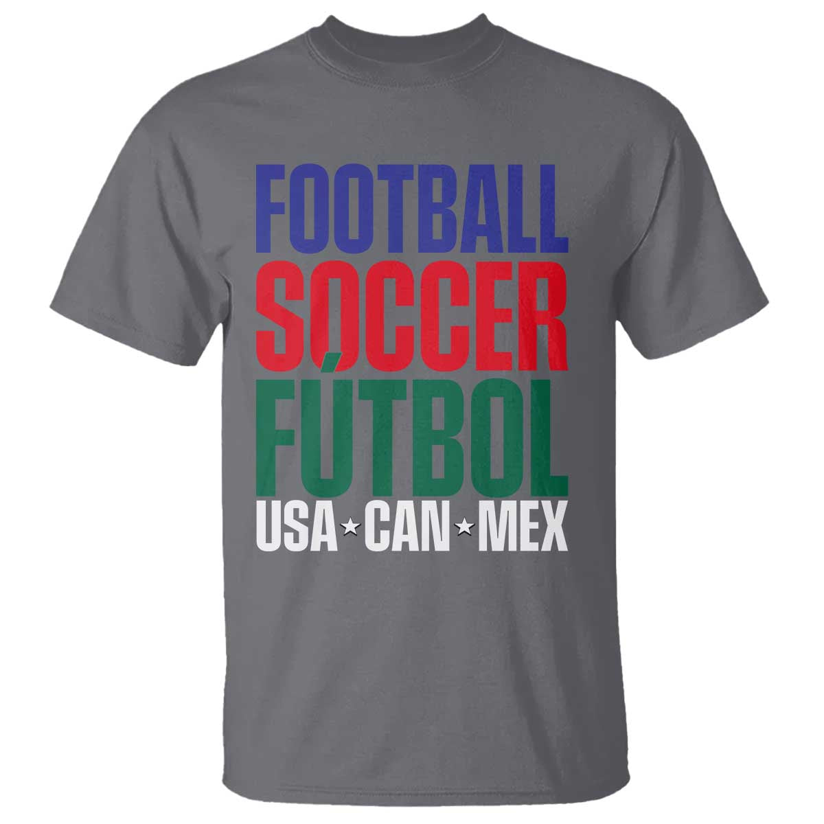 Canada Mexico USA T Shirt Football Fan Gift TS12 Charcoal Print Your Wear