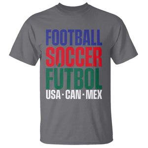 Canada Mexico USA T Shirt Football Fan Gift TS12 Charcoal Print Your Wear