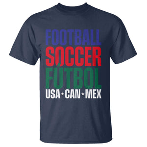 Canada Mexico USA T Shirt Football Fan Gift TS12 Navy Print Your Wear