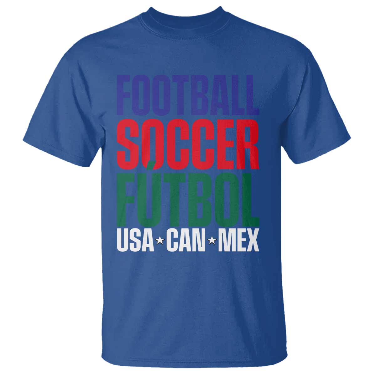 Canada Mexico USA T Shirt Football Fan Gift TS12 Royal Blue Print Your Wear