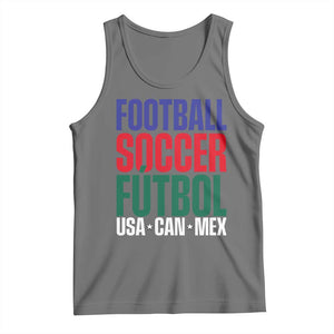 Canada Mexico USA Tank Top Football Fan Gift TS12 Black Heather Print Your Wear