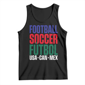 Canada Mexico USA Tank Top Football Fan Gift TS12 Black Print Your Wear