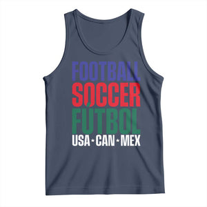 Canada Mexico USA Tank Top Football Fan Gift TS12 Navy Print Your Wear