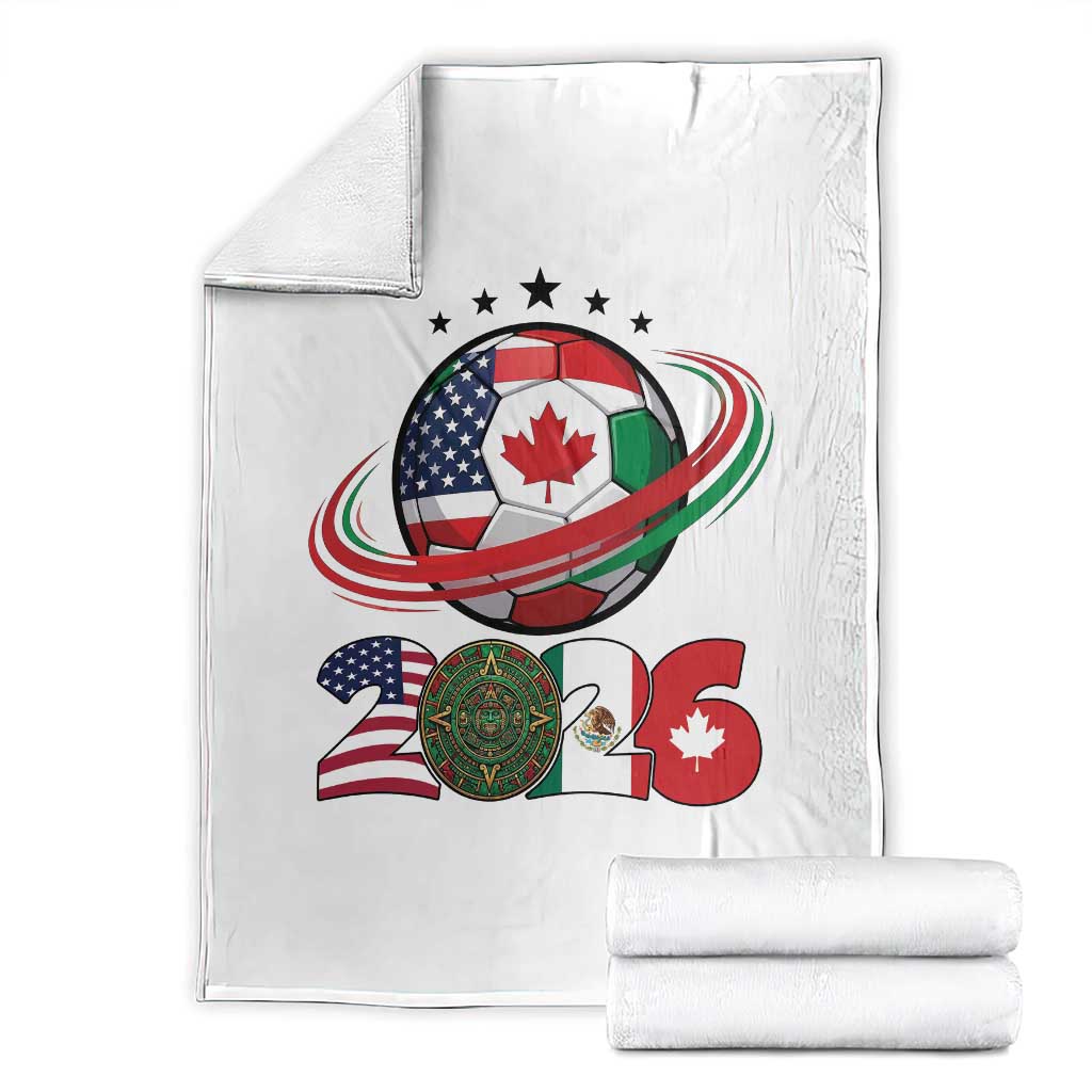 USA Mexico Canada Throw Blanket 2026 Football Fan Gift TS12 White Print Your Wear