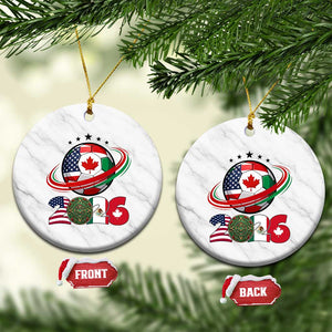 USA Mexico Canada Ceramic Ornament 2026 Football Fan Gift TS12 1pc White Marble Print Your Wear