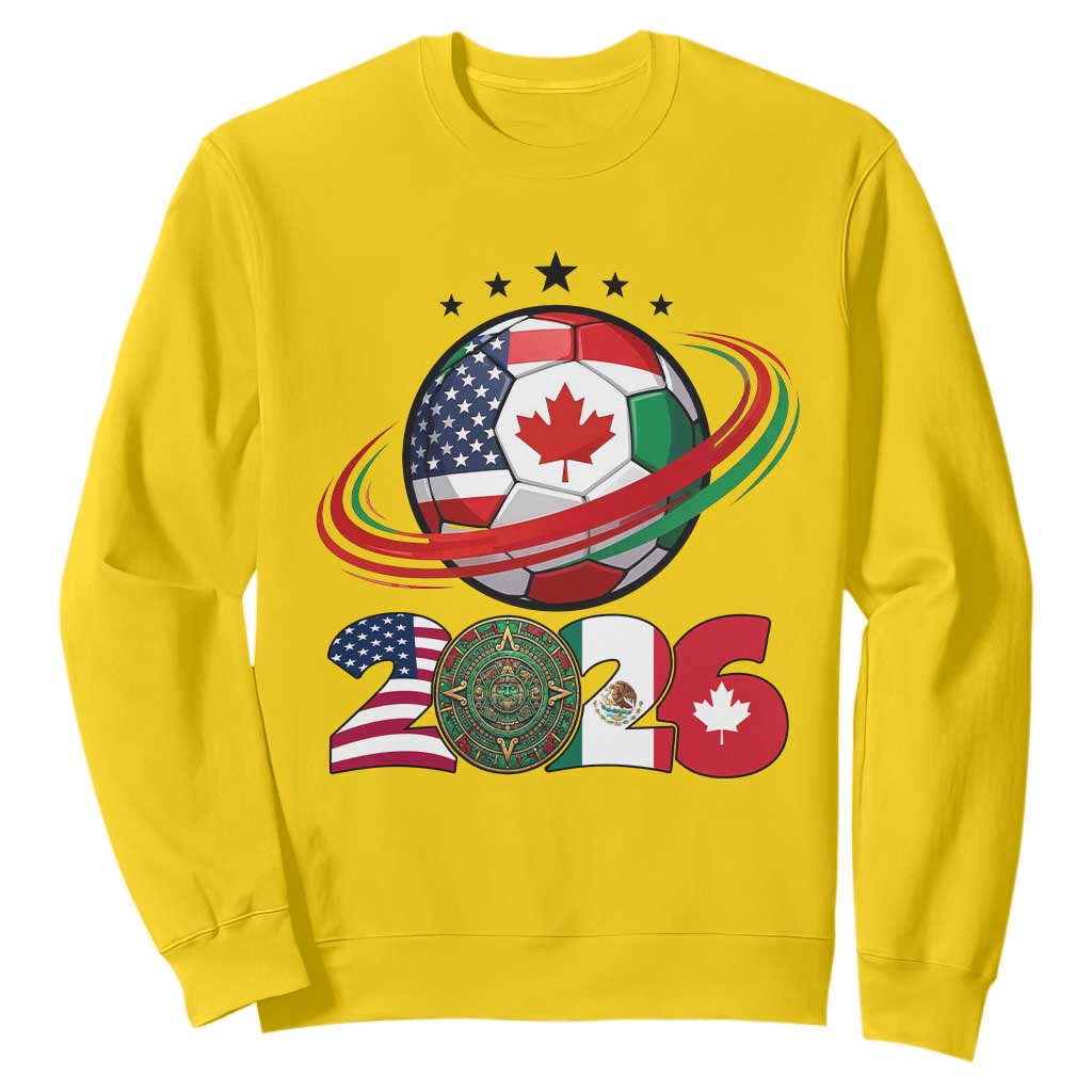 USA Mexico Canada Sweatshirt 2026 Football Fan Gift TS12 Daisy Print Your Wear