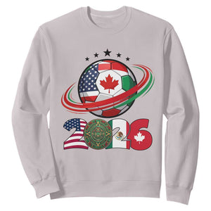 USA Mexico Canada Sweatshirt 2026 Football Fan Gift TS12 Ice Gray Print Your Wear