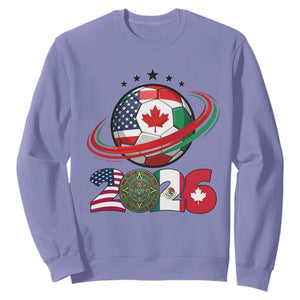 USA Mexico Canada Sweatshirt 2026 Football Fan Gift TS12 Violet Print Your Wear
