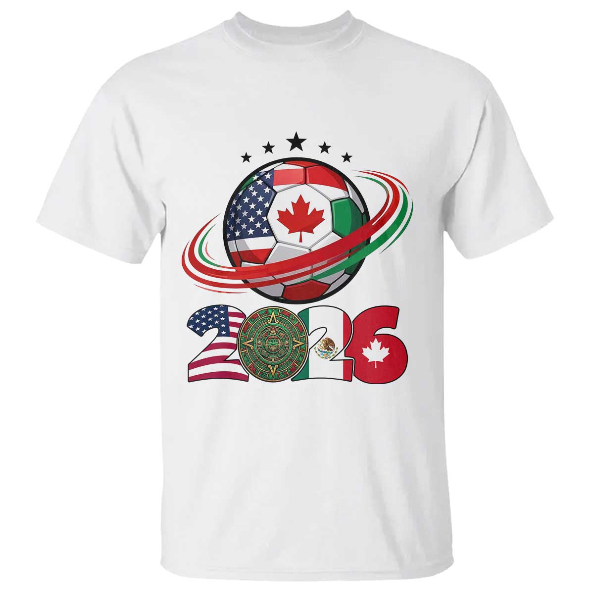 USA Mexico Canada T Shirt 2026 Football Fan Gift TS12 White Print Your Wear