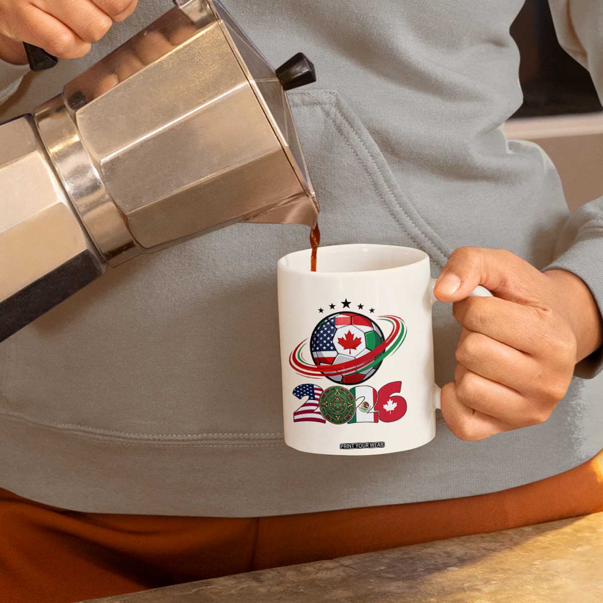 USA Mexico Canada Coffee Mug 2026 Football Fan Gift TS12 Print Your Wear