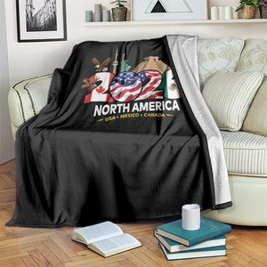 2026 North American Football Supporters Throw Blanket TS12 Print Your Wear
