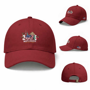 2026 North American Football Supporters Baseball Cap TS12 Baseball Cap Universal Fit Cherry Red Print Your Wear