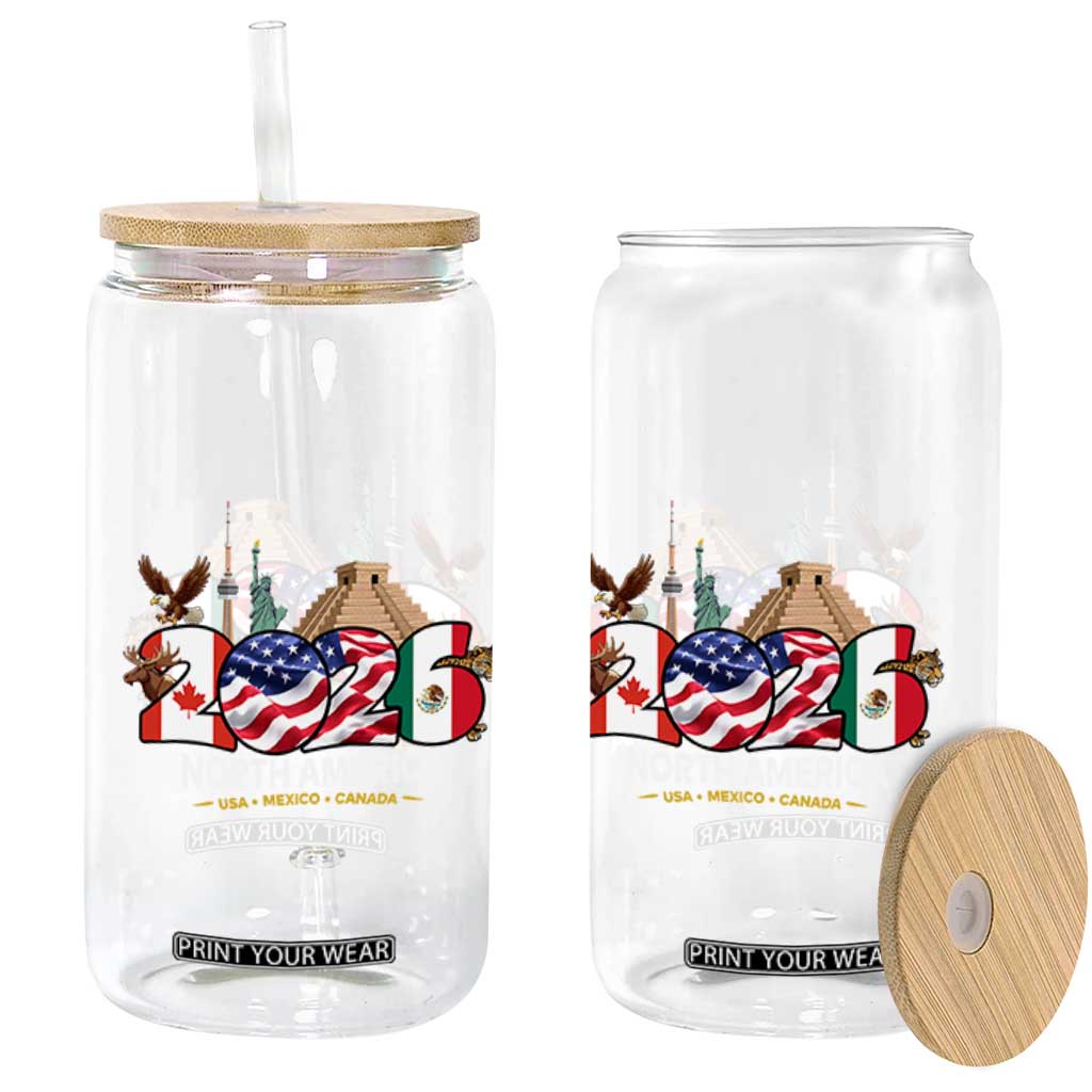 2026 North American Football Supporters Glass Can TS12 Print Your Wear
