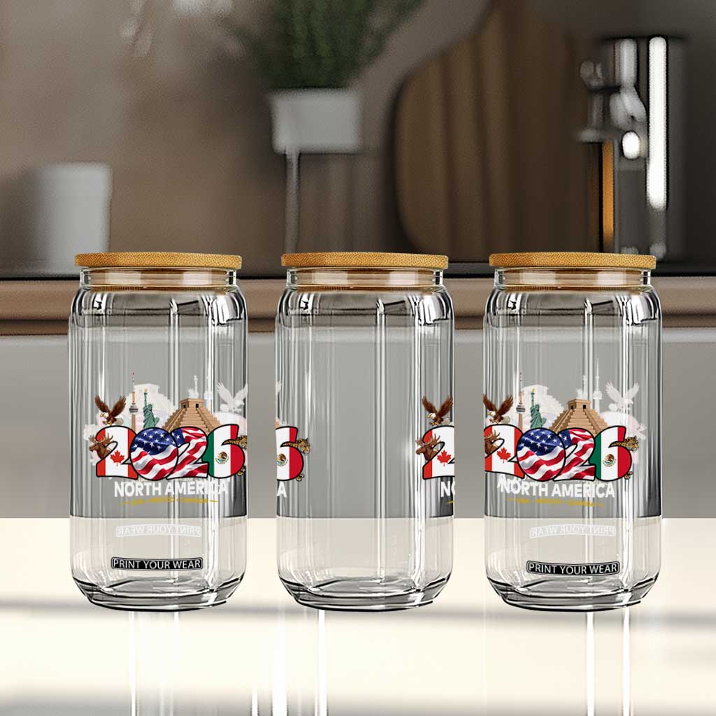 2026 North American Football Supporters Glass Can TS12 Print Your Wear