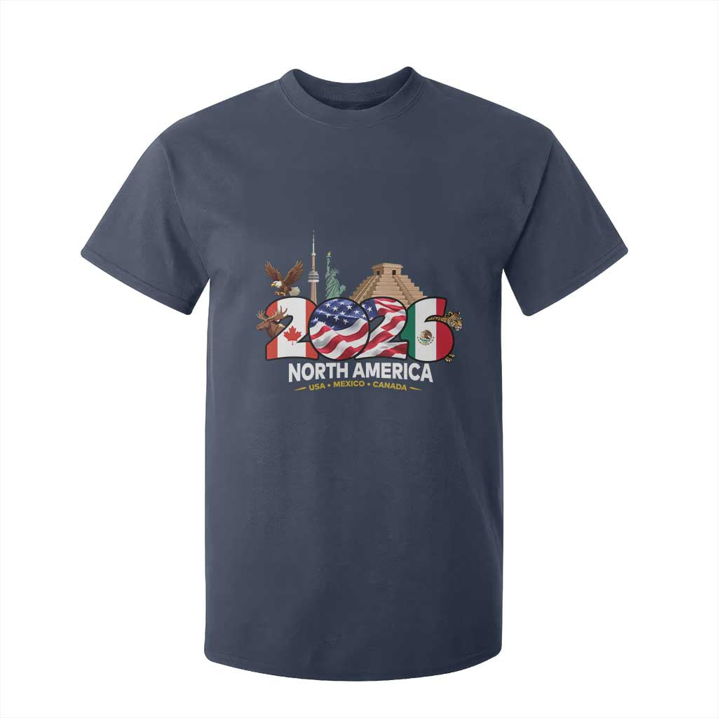 2026 North American Football Supporters T Shirt For Kid TS12 Navy Print Your Wear
