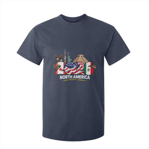 2026 North American Football Supporters T Shirt For Kid TS12 Navy Print Your Wear