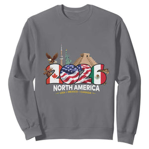 2026 North American Football Supporters Sweatshirt TS12 Charcoal Print Your Wear
