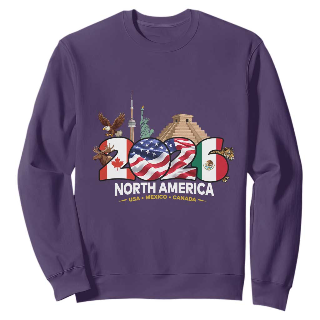 2026 North American Football Supporters Sweatshirt TS12 Purple Print Your Wear