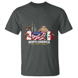 2026 North American Football Supporters T Shirt TS12 Dark Heather Print Your Wear