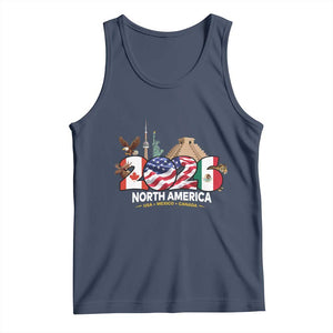 2026 North American Football Supporters Tank Top TS12 Navy Print Your Wear