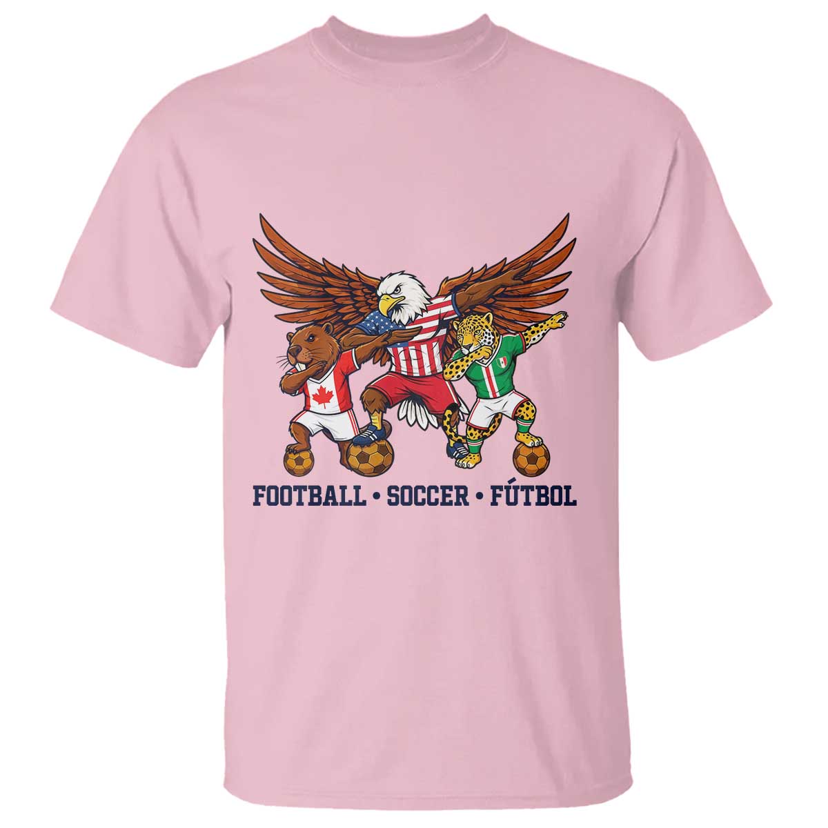 Eagle Jaguar Beaver 2026 Football T Shirt Supporters Gift Idea TS12 Light Pink Print Your Wear