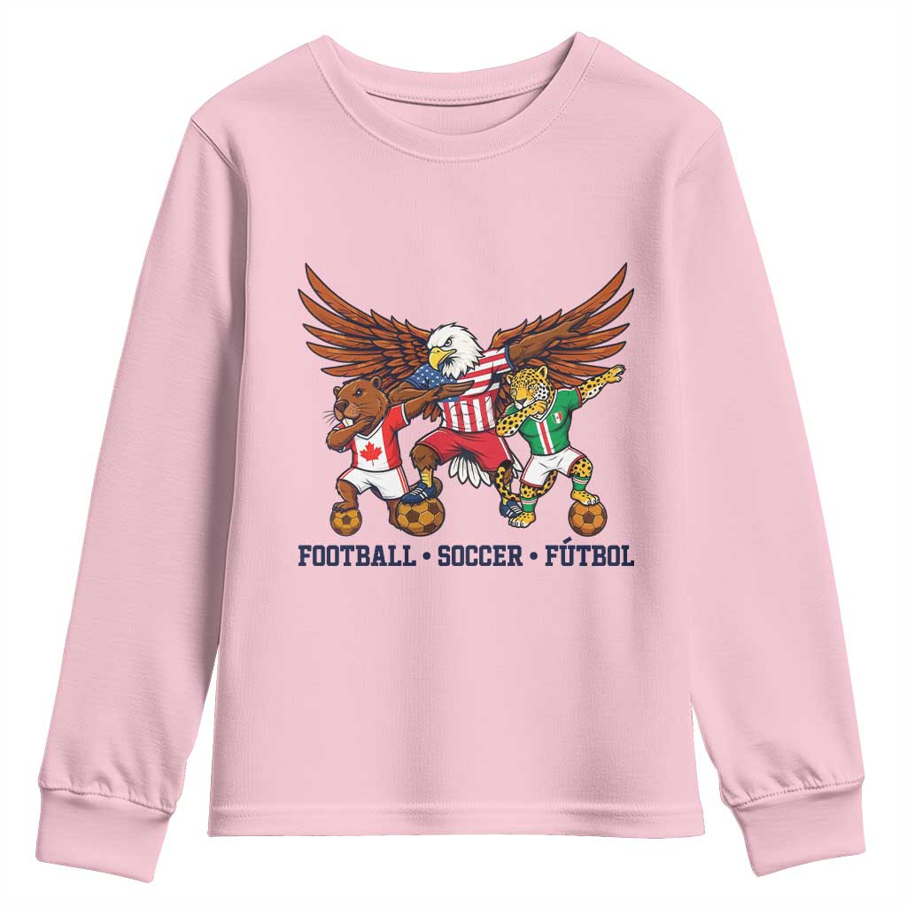 Eagle Jaguar Beaver 2026 Football Youth Sweatshirt Supporters Gift Idea TS12 Light Pink Print Your Wear
