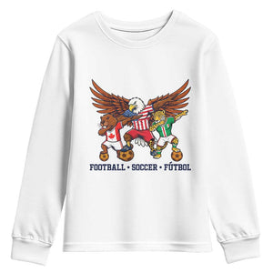 Eagle Jaguar Beaver 2026 Football Youth Sweatshirt Supporters Gift Idea TS12 White Print Your Wear