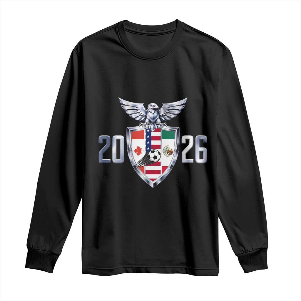 Canada Mexico USA Long Sleeve Shirt International Soccer Lover Gift TS12 Black Print Your Wear
