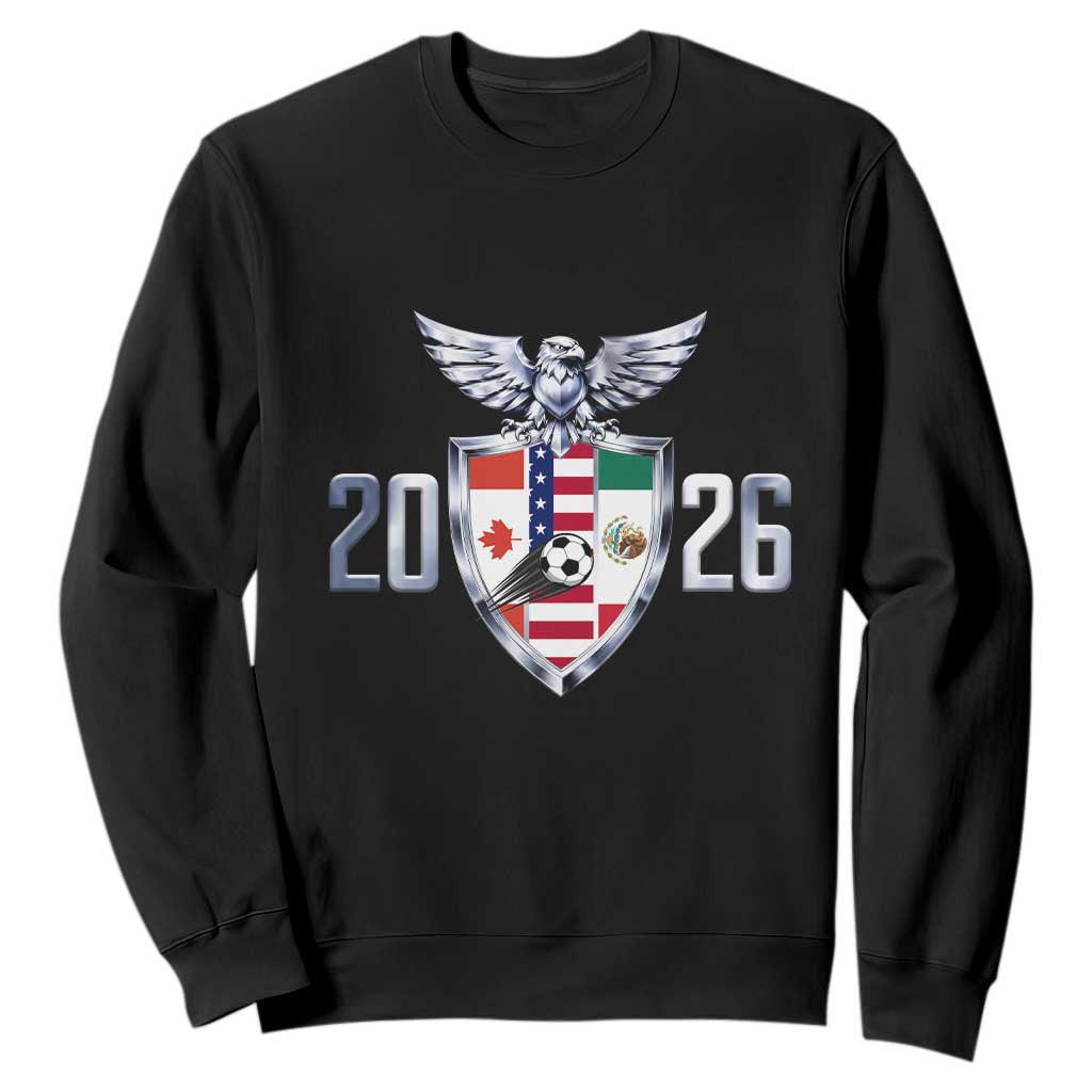 Canada Mexico USA Sweatshirt International Soccer Lover Gift TS12 Black Print Your Wear