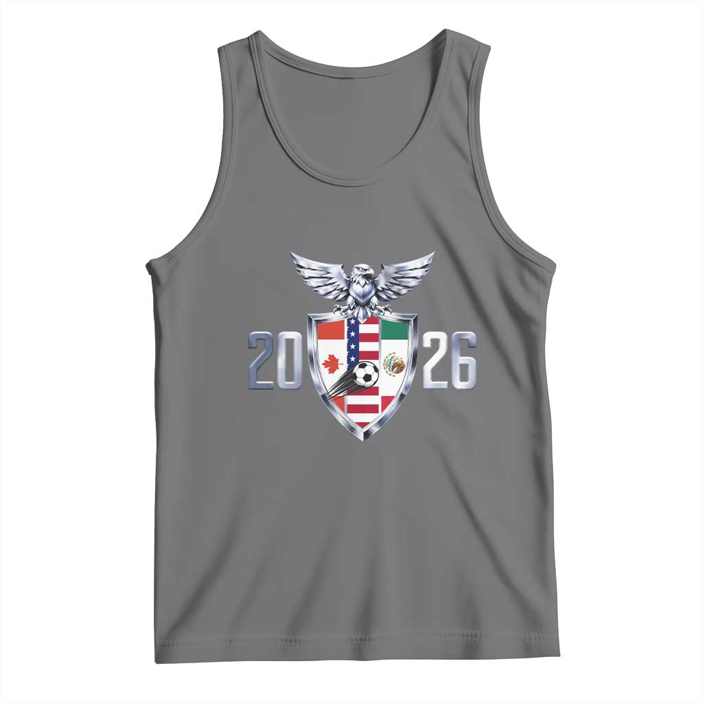 Canada Mexico USA Tank Top International Soccer Lover Gift TS12 Black Heather Print Your Wear