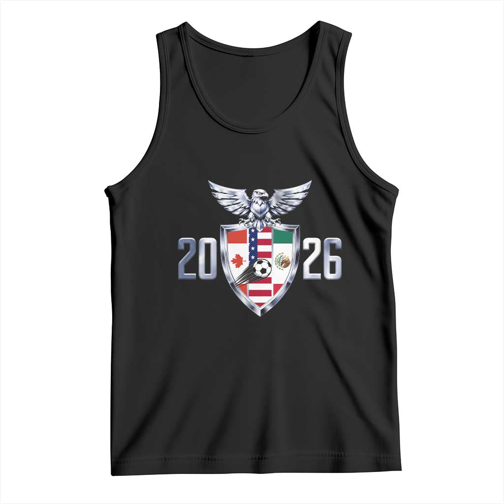 Canada Mexico USA Tank Top International Soccer Lover Gift TS12 Black Print Your Wear