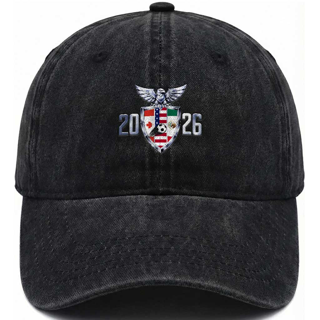 Canada Mexico USA Washed Cotton Baseball Cap International Soccer Lover Gift TS12 Print Your Wear