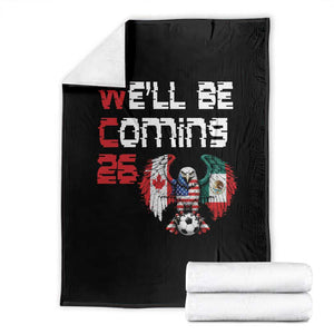 Glitched North America Eagle Soccer Throw Blanket We Will Be Coming 26 TS12 Black Print Your Wear