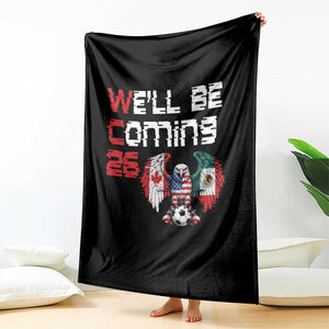 Glitched North America Eagle Soccer Throw Blanket We Will Be Coming 26 TS12 Print Your Wear