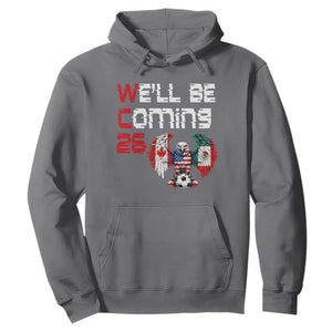 Glitched North America Eagle Soccer Hoodie We Will Be Coming 26 TS12 Charcoal Print Your Wear