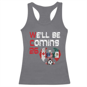Glitched North America Eagle Soccer Racerback Tank Top We Will Be Coming 26 TS12 Charcoal Print Your Wear