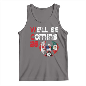 Glitched North America Eagle Soccer Tank Top We Will Be Coming 26 TS12 Deep Heather Print Your Wear