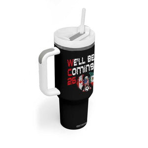 Glitched North America Eagle Soccer Tumbler With Handle We Will Be Coming 26 TS12 Print Your Wear