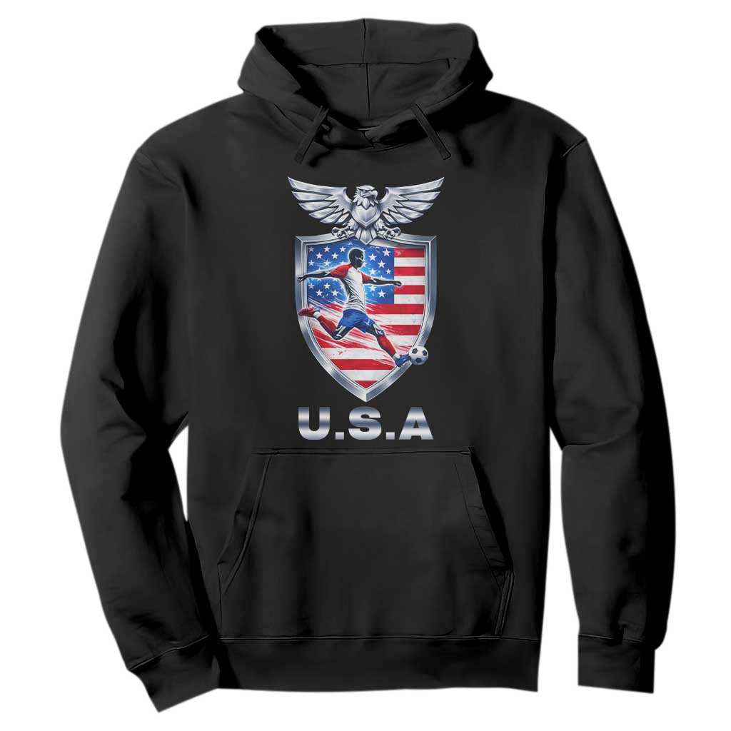 USA 2026 Soccer Player Hoodie United States Team Pride TS12 Black Print Your Wear