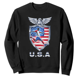 USA 2026 Soccer Player Sweatshirt United States Team Pride TS12 Black Print Your Wear