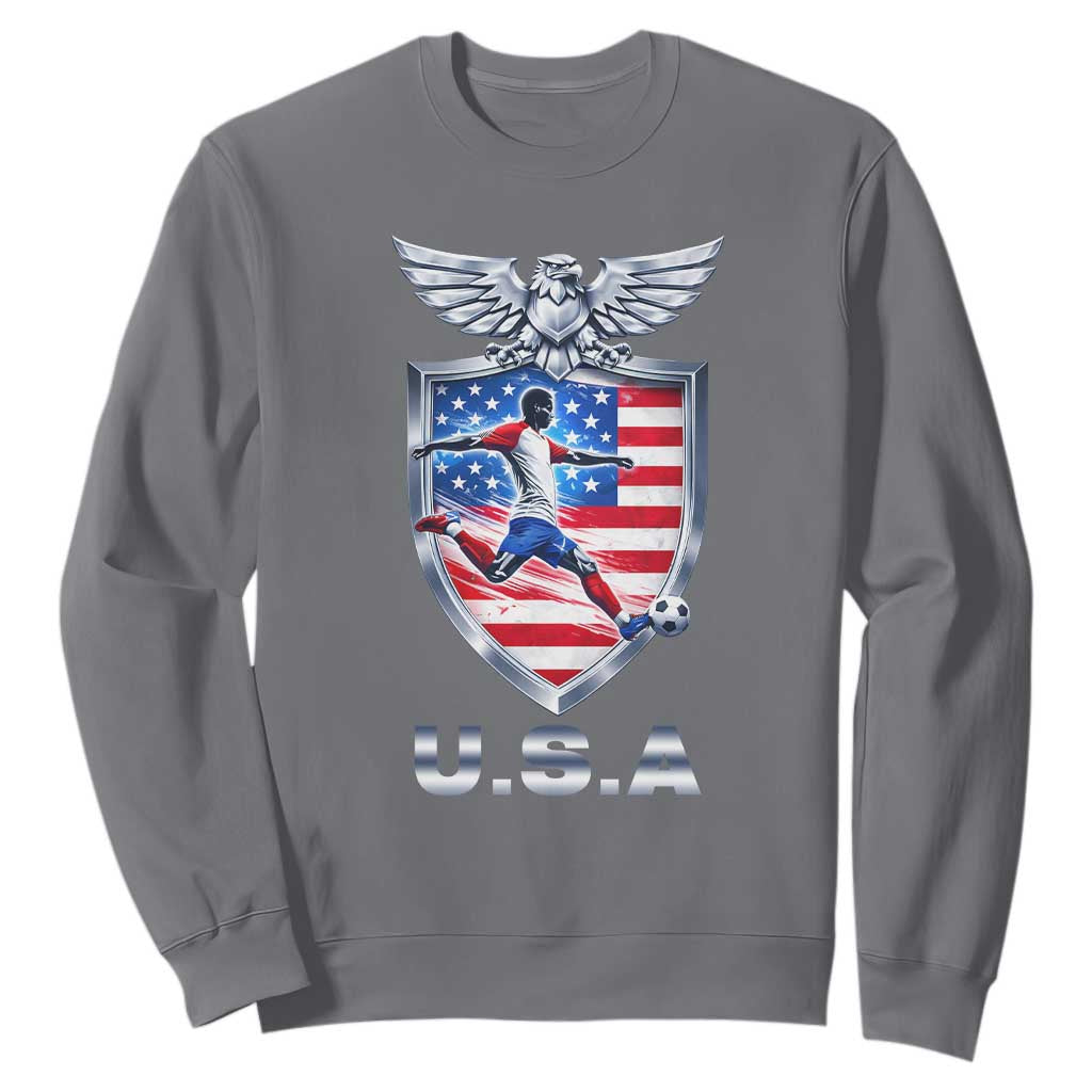 USA 2026 Soccer Player Sweatshirt United States Team Pride TS12 Charcoal Print Your Wear