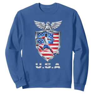 USA 2026 Soccer Player Sweatshirt United States Team Pride TS12 Royal Blue Print Your Wear
