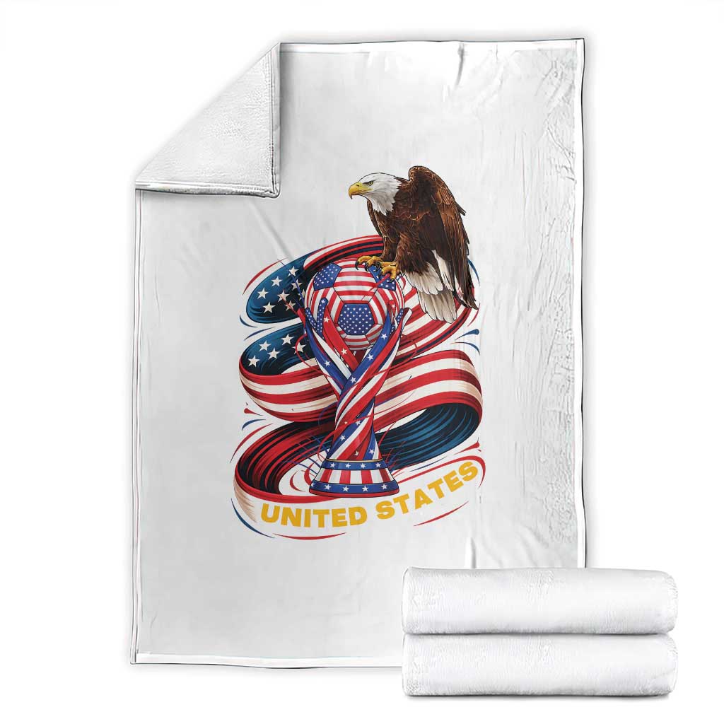 United States Sport USA Team 2026 Throw Blanket American Soccer Fans Gift TS12 White Print Your Wear
