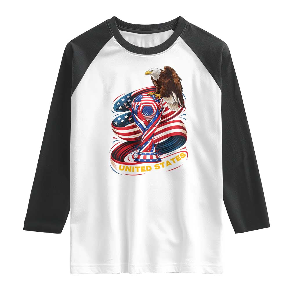 United States Sport USA Team 2026 Raglan Shirt American Soccer Fans Gift TS12 White Black Print Your Wear