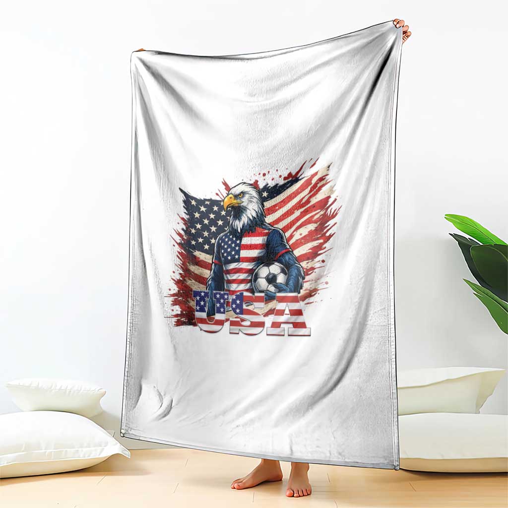 American Eagle And Soccer USA 2026 Supporter Throw Blanket TS12 Print Your Wear