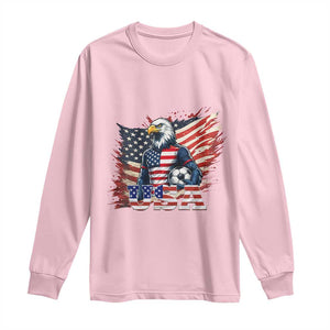American Eagle And Soccer USA 2026 Supporter Long Sleeve Shirt TS12 Light Pink Print Your Wear
