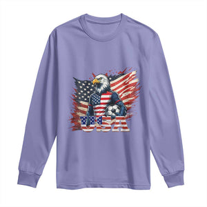 American Eagle And Soccer USA 2026 Supporter Long Sleeve Shirt TS12 Violet Print Your Wear