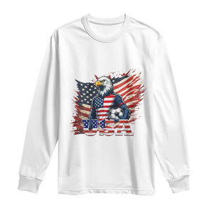 American Eagle And Soccer USA 2026 Supporter Long Sleeve Shirt TS12 White Print Your Wear
