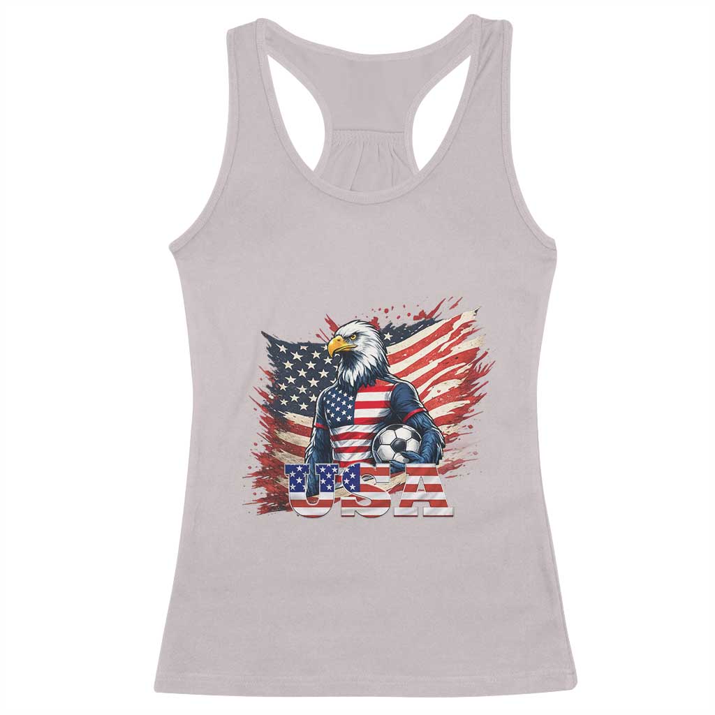 American Eagle And Soccer USA 2026 Supporter Racerback Tank Top TS12 Ice Gray Print Your Wear