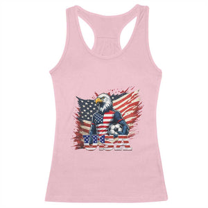 American Eagle And Soccer USA 2026 Supporter Racerback Tank Top TS12 Light Pink Print Your Wear
